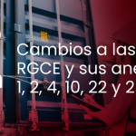 RGCE : cambios a sus anexos 1, 2, 4, 10, 22 y 29.