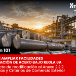 Barras de acero aleado utilizadas para fabricar bolas de molienda en la industria minera, consideradas en una propuesta de importación bajo Regla 8a.